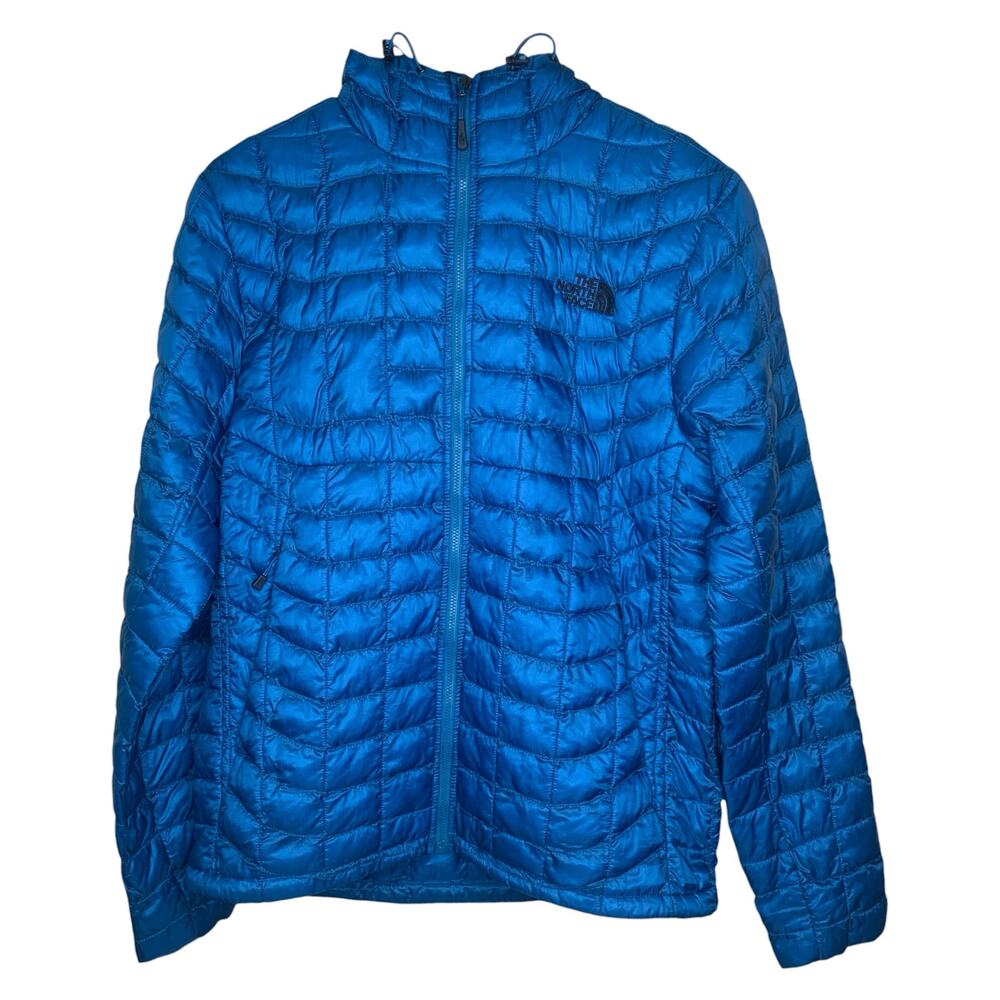 The North Face ThermoBall Hooded Puffer Jacket Blue Men's Small